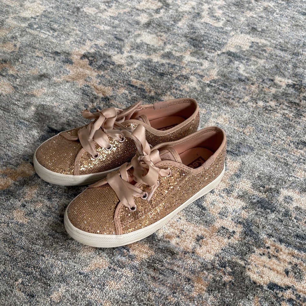 Keds Glittery Gold Kids Sneakers